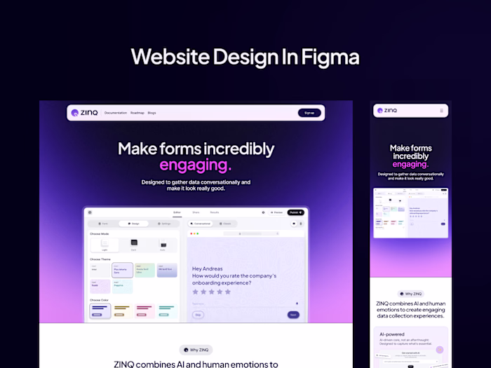 Website Design for ZinQ AI