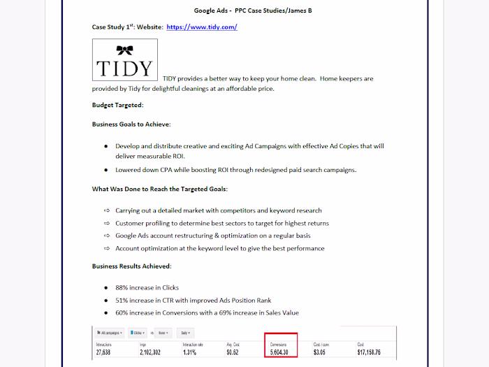 Google Ads - TIDY