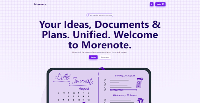 Morenote: An extensive note book for Devs