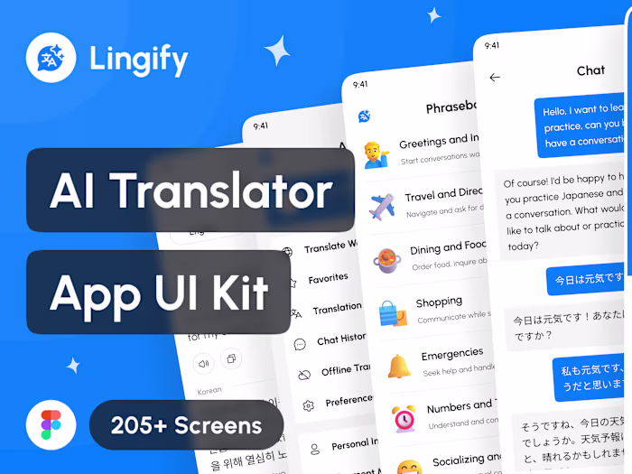 Lingify AI Translator Mobile App Design