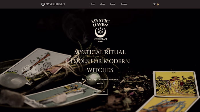 Mystic Haven E-commerce Interface Design Demo