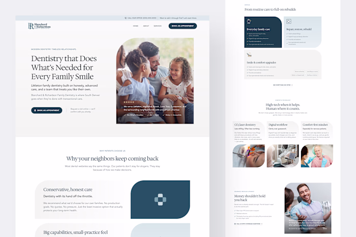 This dentistry website design we