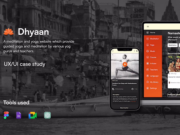 UX/UI case study - Dhyaan