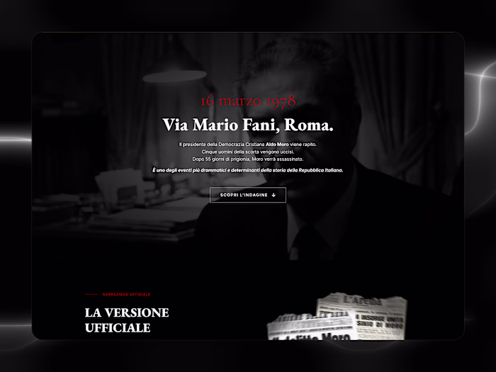 Editorial Landing Page for Historical Counter-Investigation