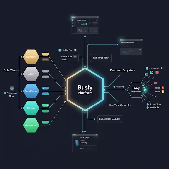 Busly – Multi-Role CRM & Payment Management SaaS