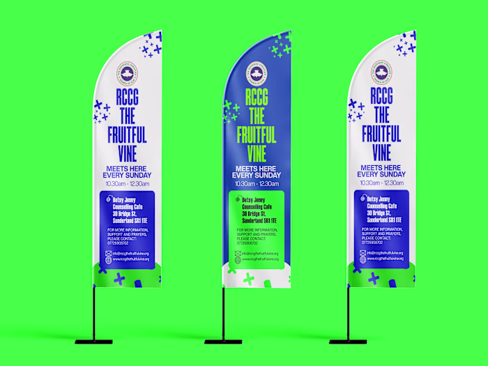 Feather flag mock-up design