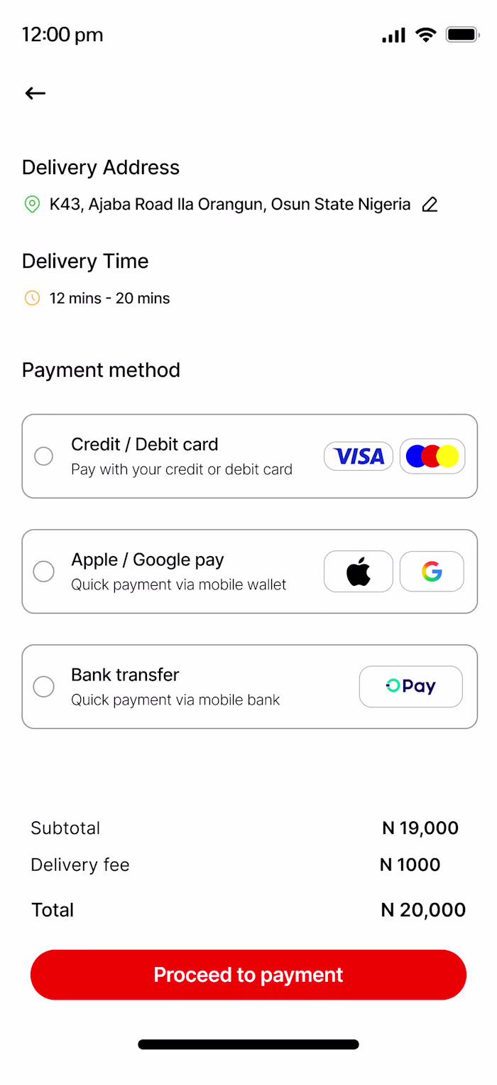Enhance UX: Intuitive Checkout & Payment Screen Design