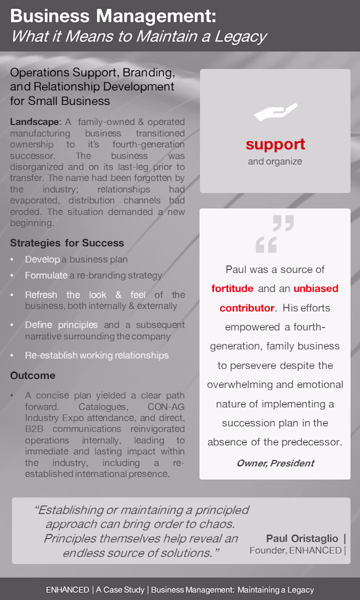 Business Management: Maintaining a Legacy Family Business