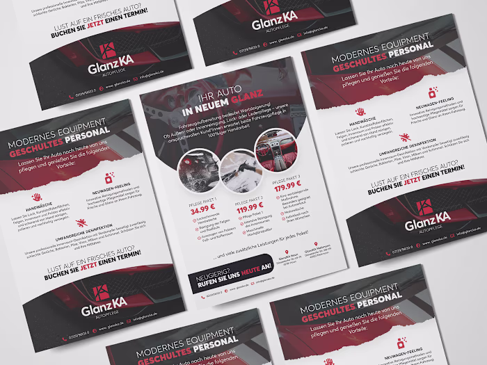 Flyer Design for GlanzKa Auto Detailing Services 