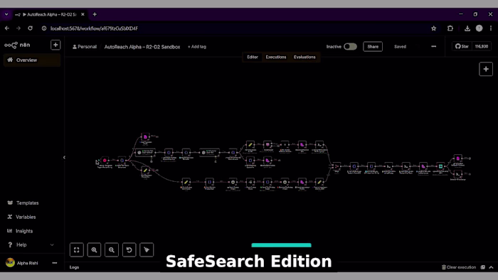 AutoReach Gemini – SafeSearch YouTube Automation Workflow