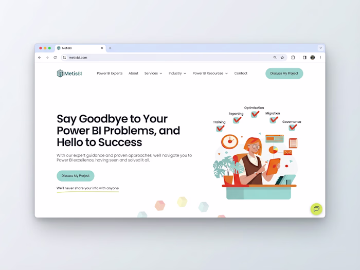 Metis BI Consultancy Webflow Website