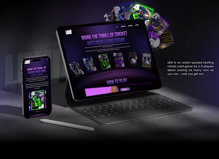 LBW Card Game - Framer Website