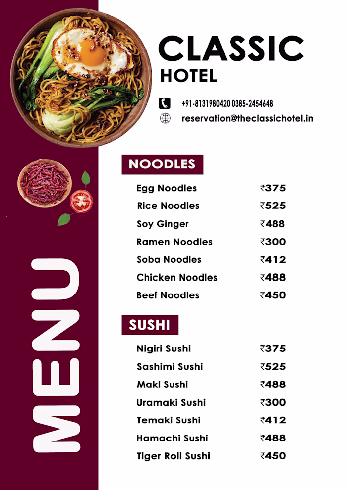 Professional Restaurant Menu Design