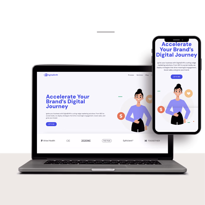 DigitalDrift: Digital Marketing Landing Page. 