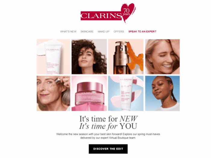 Clarins | Email marketing content planning and design