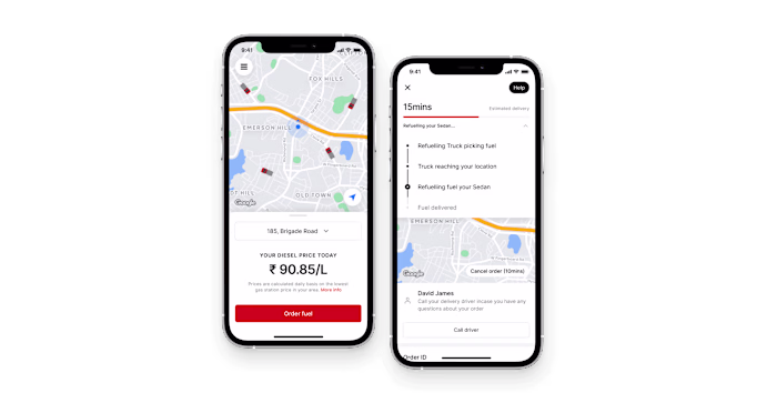 Designing an end-to-end solution to order doorstep fuel