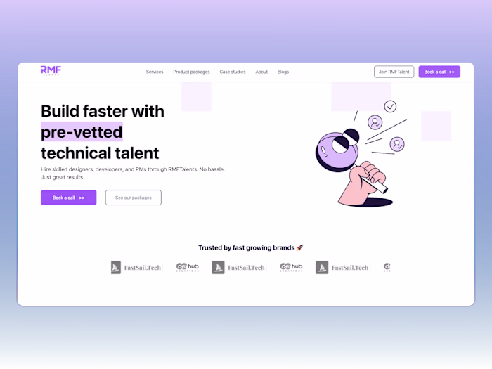 Figma to WordPress Website Developement for RMFTalents 