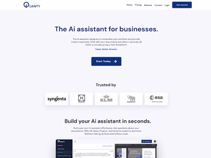 Website design Ai quanty