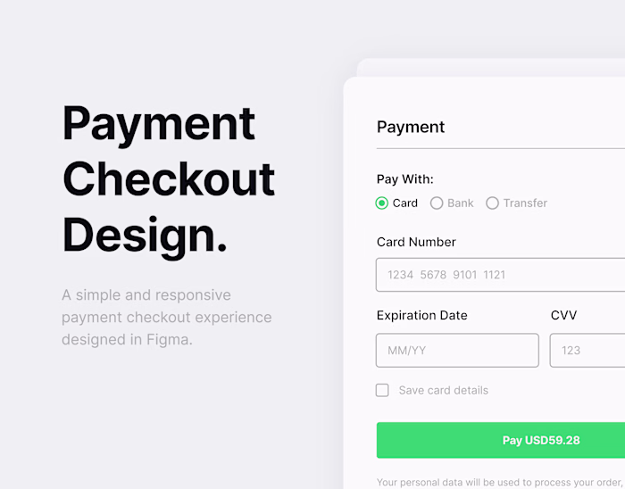 Payment Checkout Design