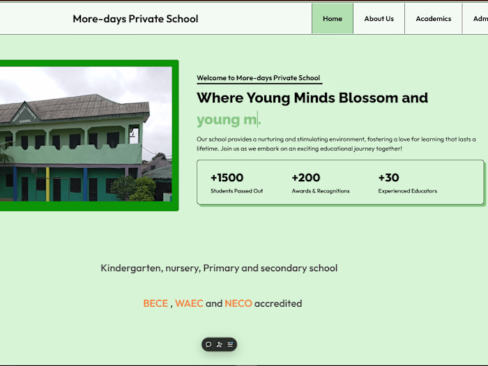 School website with code