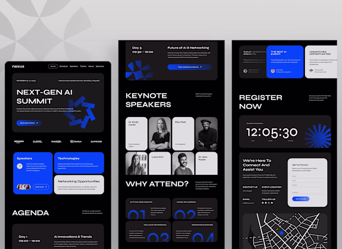 Next-Gen AI Summit: A bold, high-impact landing page built f...