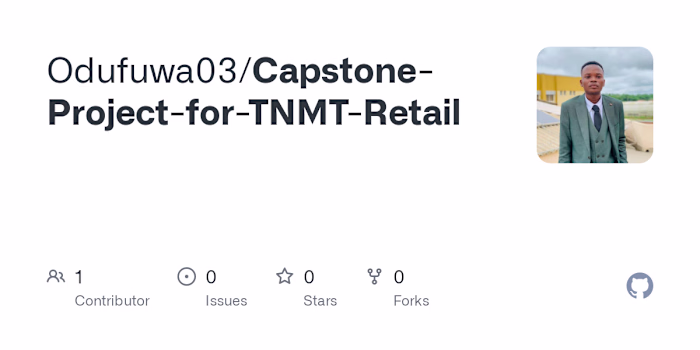 Project Title: Capstone Project for TNMT Retail
