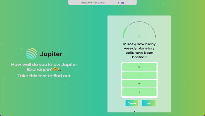 Community Engagement Mini App for a Blockchain Company