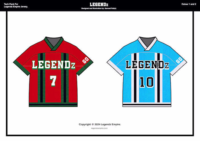 The Champions Jersey Design for Legendz Empire