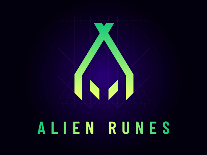 Alien Runes - Landing Page and Logo Design for NFT collection