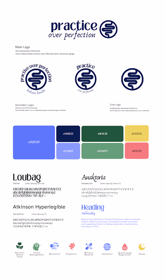 Clean Brand Identity for Wellness Brand