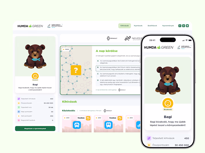 Humda Green: Gamifying a web app for sustainability