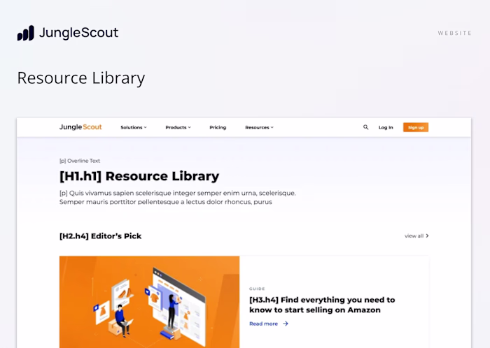 Jungle Scout Resources Page UX Overhaul
