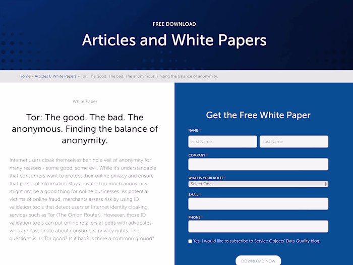 Tor: The good. The bad. The anonymous. Finding the balance of a…