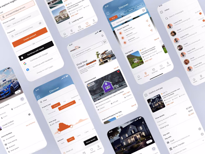 UI/UX Design for Hotel and Car Rental App