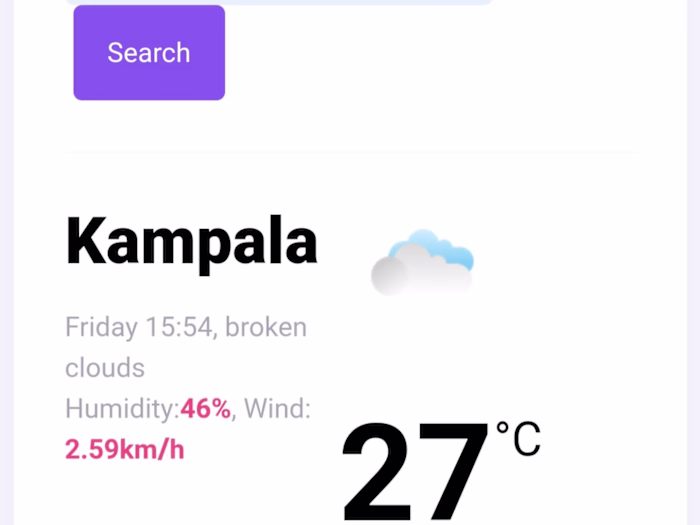 My weather application