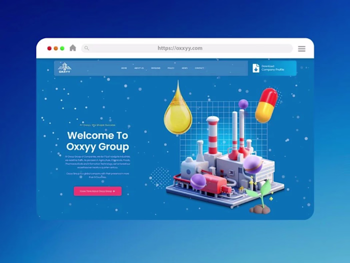 3D Website Development, Branding, and SEO for Oxxyy.com