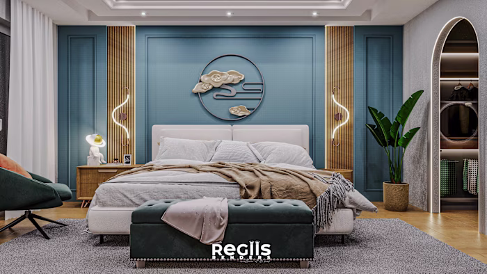 Modern Bedroom Design With Walk-in Closet