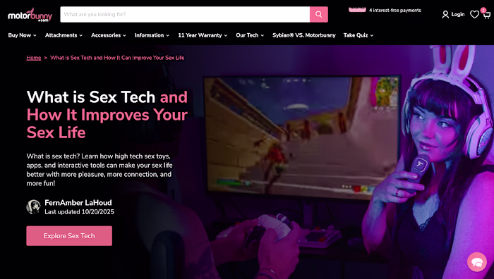 Research Article Page Development for Motorbunny