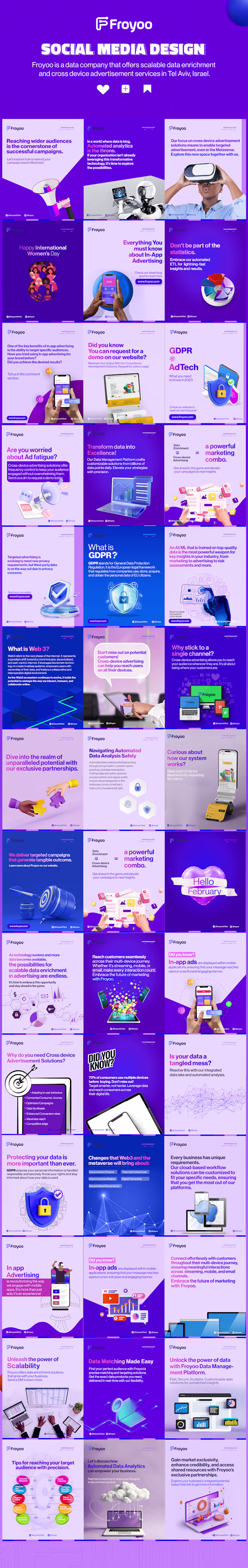 Social Media Designs for Froyoo