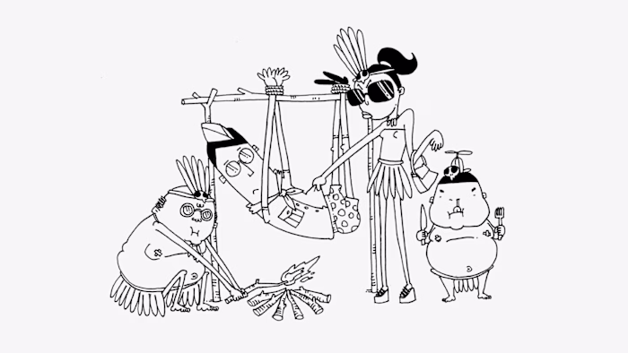 BLACK & WHITE COMIC ILLUSTRATION + CHARACTER DESIGN