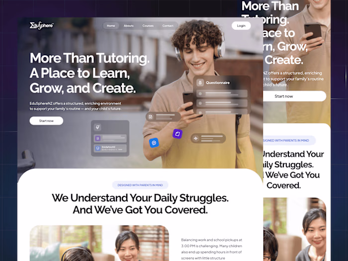 EduSphereNZ – Landing Page
