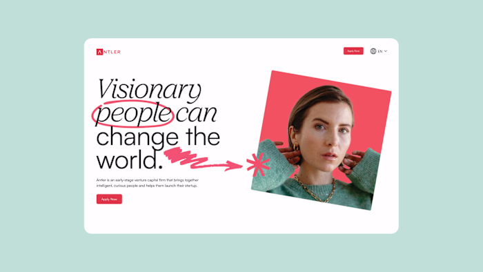 New website for Antler, one of Australia's largest VC firm.