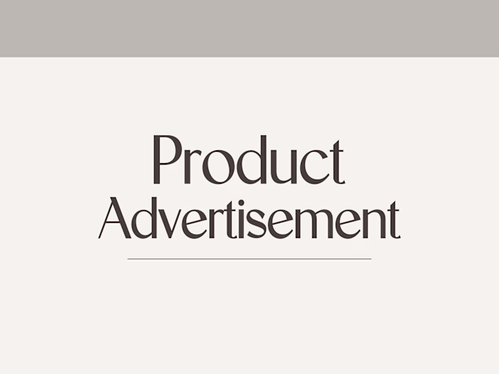 Product advertisement