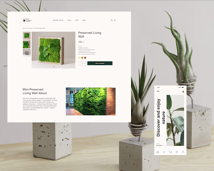 Central Botanical Garden Redesign App and Web (UX-UI)