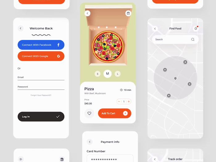 Food Delivery - Mobile App Animation