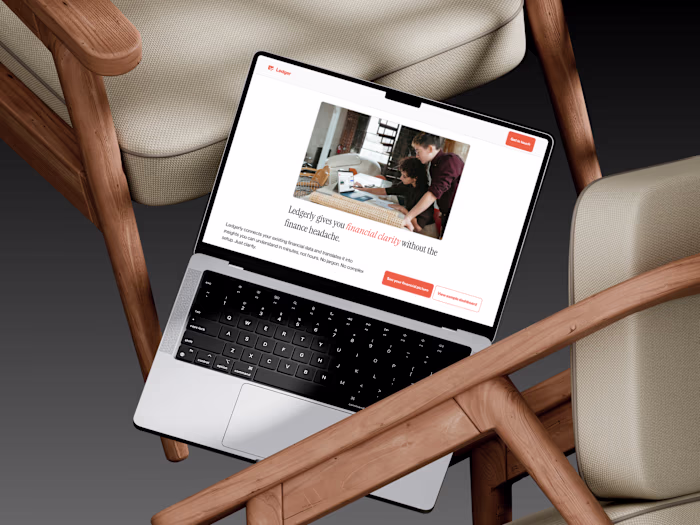 Ledgerly Landing Page Design
