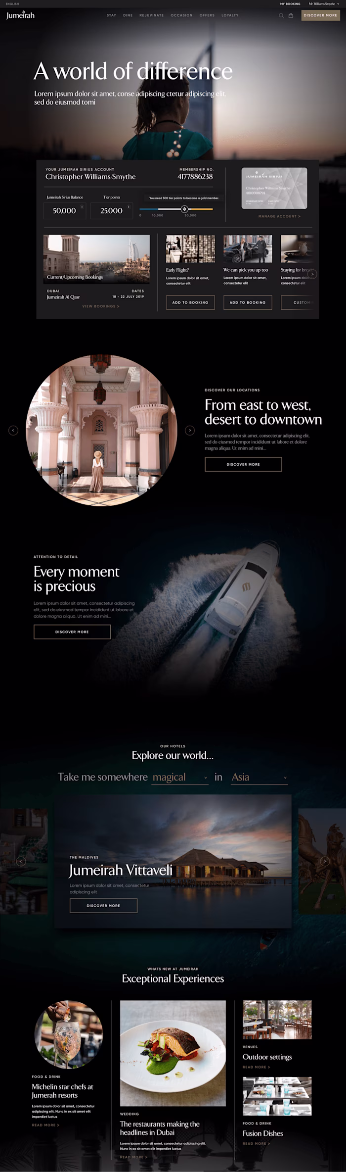 Jumeirah Website & Loyalty