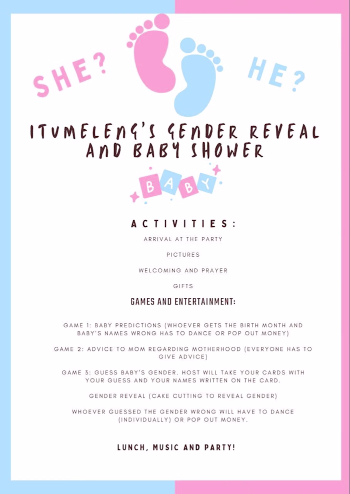 Baby shower invitation