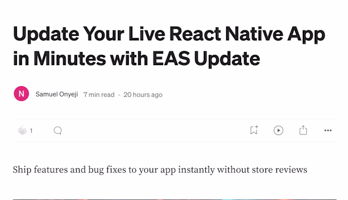 I recently published an article on how you can ship updates ...