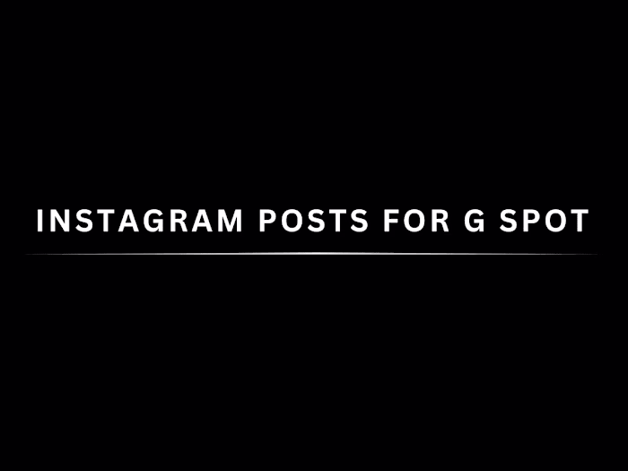 Spec Instagram Posts for G Spot